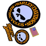 Patch Bordado Skull Harley Davidson Brasão Hd Harley Skull