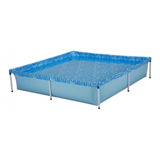 Piscina Estrutural Quadrada Mor 001003 Com Capacidade De 1500 Litros De 1.89m De Comprimento X 1.89m De Largura Azul