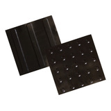  Piso Tátil Preto Alerta Direcional Pvc 72 Pç 25x25x5