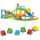 Pista De Carrinhos Brinquedo Corrida Infantil + 6 Carrinhos