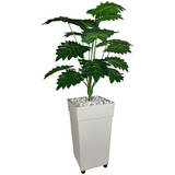  Planta Artificial Decoração Enfeite + Vaso 3d Oferta