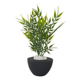  Planta Artificial  Folhagem Ornamental + Vaso Decorativo 