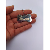  Plaquinha Identificação Cor Prata Pet Dog Tag Sem Gravação