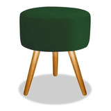  Puf, Puff Para Sala Pé Palito Verde Militar 50 Cm Altura