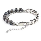  Pulseira Masculina Ejoyfuture Olho De Tigre Ou Pedra De Ped