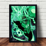 Quadro Decorativo Do Super- Herói Lanterna Verde 45x33