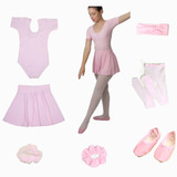  Roupa Uniforme De Ballet Kit Juvenil Adulto Completo 