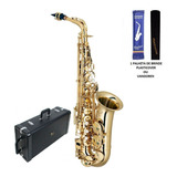 Sax Alto Eagle Sa501 Saxofone Em Mib Laqueado + Nota Fiscal