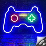 Sinal De Néon De Jogo Em Forma De Gamepad Sinais De Luzes D