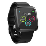 Smartwatch Tedge H1104a 1.3 Caixa Preta Pulseira Preta De Plástico E O Arco De Liga De Zinco H1104a