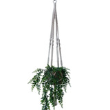  Suporte Vaso Decorativo P/plantas Macrame Hanger 90cm Cru