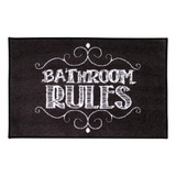  Tapete De Banho Avanti Linens Chalk It Up, 20 X 30, Preto C