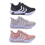  Tênis Feminino Para Academia Kit 3 Tênis R-4000