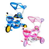  Triciclo Infantil Com Empurrador Cobertura Carrinho Passeio