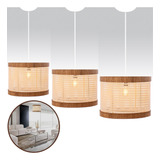  Trio Pendente Aramado Retrô Luminária Lustre Varanda Cozinh