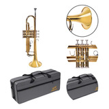  Trompete Bb Dominante Com Bocal E Case Dourado