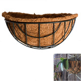  Vaso Fibra De Coco Meio Vaso Parede 25cm 