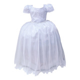  Vestido Infantil Bordado Festa Daminha Longo 4 Ao 16 Anos