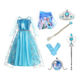  Vestido Infantil Frozen Elza Festa Luxo Promoção