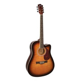 Violão Eletroacústico Tagima Memphis Md 18 Tília Tabbaco Burst Direita