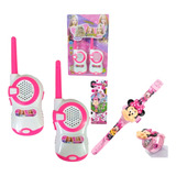 Walkie-talkies Barbie + Relógio Projetor Imagens Minnie