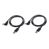 A 2x Cabo De Impressora Com Ângulo De 90 Plugue Usb 2 0 b