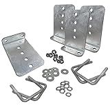 A A Kit De Suporte De Beliche Galvanizado Tipo L De 8 Para Reboque De Barco Compatível Com Travessas 3X3 Serviço Pesado Pacote Com 4