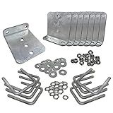 A A Kit De Suporte De Beliche Tipo L Galvanizado De 6 Com 8 Pacotes Para Trailer De Barco Cabe Em Membros Transversais 3X3 Serviço Pesado Pacote Com 8 