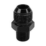 A ABSOPRO Adaptador De Encaixe De Mangueira Redutor De Alargamento Macho TF AN10 3 8 NPT Conector De Linha De Combustível Alumínio Preto