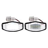A ABSOPRO Conjunto De Luz De Placa De Carro LED Branco 6000K 34100 S0A 013 3014SMD Para Acura TL 2004 2008 ABS Preto Transparente 1 Par