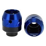 A ABSOPRO Sliders De Quadro De Garfo Dianteiro De Motocicleta Proteção Contra Queda Protetor De Colisão De Roda Scooter Ciclomotor Liga De Alumínio Azul 2 Peças