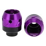 A ABSOPRO Sliders De Quadro De Garfo Dianteiro Para Motocicleta Proteção Contra Quedas Protetor De Colisão De Roda Scooter Ciclomotor Liga De Alumínio Roxo 2 Peças