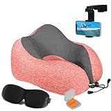 A Almofada De Pescoço De Avião Inclui Almofada De Viagem Suporte De Telefone De Avião Máscaras Para Os Olhos Tampões De Ouvido Para Viagem Travesseiro De Viagem 100 De Espuma Viscoelástica