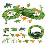 A Carro Elétrico 153pcs Do Trilho Do Dinossauro Do
