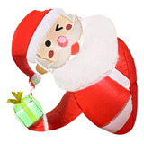 A Decoração Inflável Do Natal De Papai Noel Para A Janela