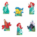 A Pequena Sereia Kit 6 Displays Totens Decoração Festa Mdf