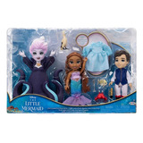 A Pequena Sereia Set De Bonecas Com Ariel Ursula E Eric