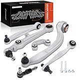 A Premium Conjunto De 6 Braço De Controle Dianteiro Superior Inferior Dianteiro Barra De Balanço Extremidade De Haste De Direção Externa Compatível Com Volkswagen Passat 2003 2005 Audi A6 Quattro