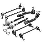 A Premium Conjunto De 8 Kit De Suspensão Barra Oscilante Dianteira Traseira E Extremidade Da Haste De Direção Externa Interna Frontal Compatível Com Kia Sportage 2005 2010 E Hyundai Tucson