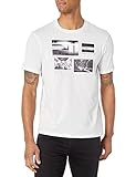 A X ARMANI EXCHANGE Camiseta Masculina Com Logotipo City Scenes Branco Large