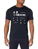 A X ARMANI EXCHANGE Camiseta Masculina Com Logotipo De Letra Azul Marino PP