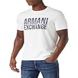 A X ARMANI EXCHANGE Camiseta Masculina Slim Fit Grande Com Logotipo No Peito Branco G