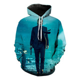 Ab Moletons John Wick Com Estampa 3d Moda Streetwear em