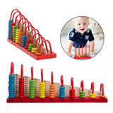 Abaco Escolar Infantil Madeira 10 Colunas Fechado 30cm