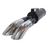 Abafador Esportivo Turbão Ponteira Dupla Curvada Cromada