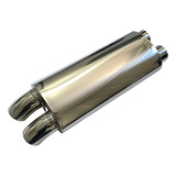 Abafador Inox Duplo Opala Mercedes Bmw Omega 2 5 Pol Nox
