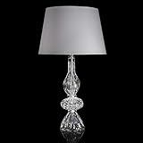 Abajour Em Cristal Murano Transparente São Marcos 43cm