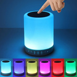 Abajur Caixa De Som Luminaria Led Sem Fio Troca Cor No Toque Cor Da Cúpula Variada Cor Da Estrutura Rgb