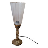 Abajur Em Bronze 41 Cm Altura Em Vidro Cd 124