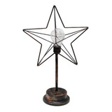 Abajur Luminária De Mesa Estrela Pilha usb Moderno